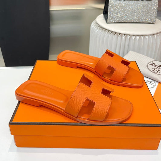 0ran sandal orange swift calfskin